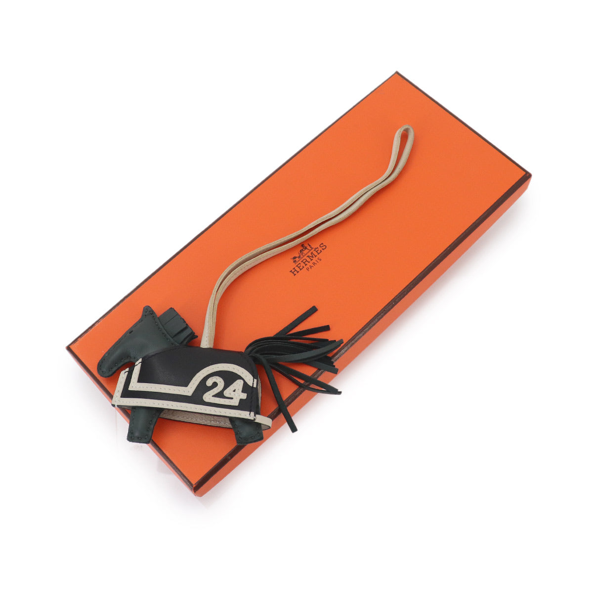 Rodeo Robeo PM Bag Charm Agneau Milo Vert Mangrove Black Craie