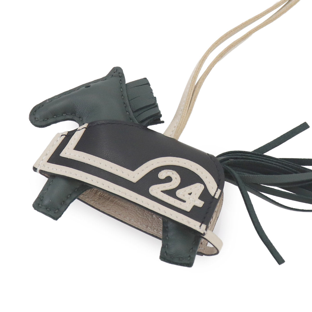 Rodeo Robeo PM Bag Charm Agneau Milo Vert Mangrove Black Craie