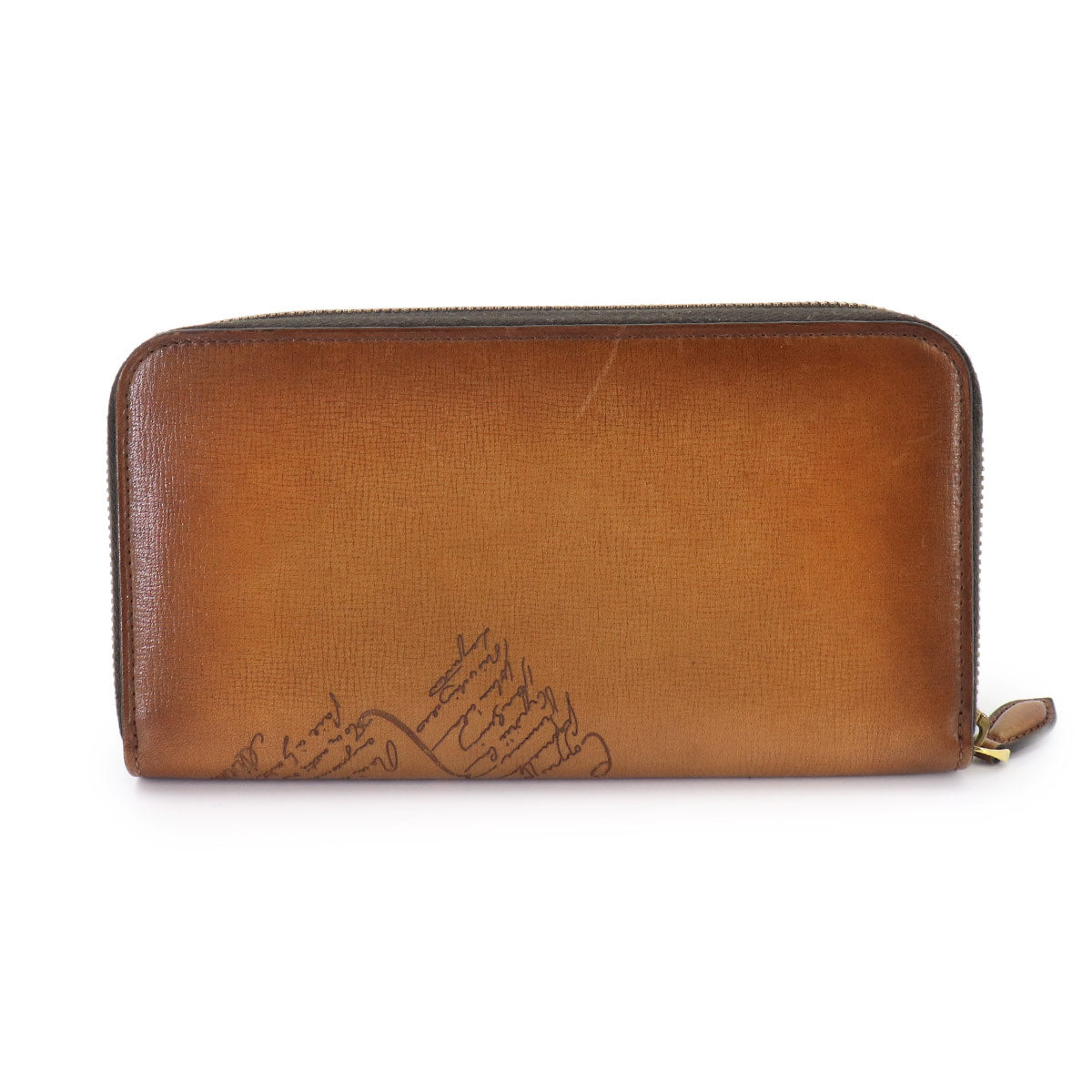 Calligraphy Itauba Gradient Long Wallet Leather Brown