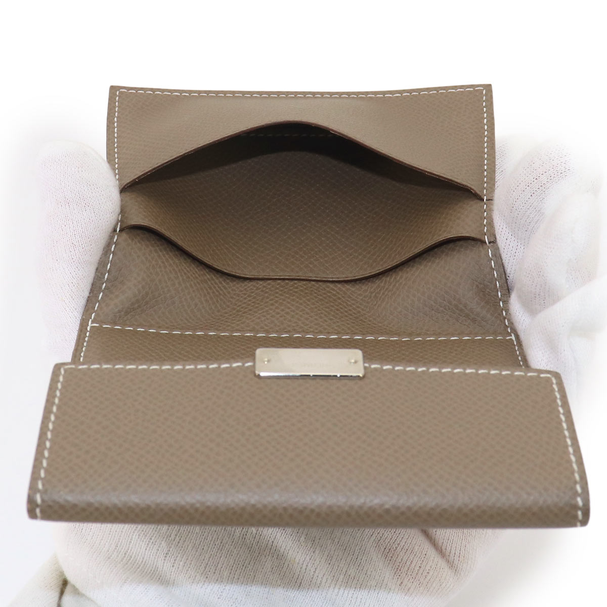 Clic mini Card Case Epsom Leather Etoupe