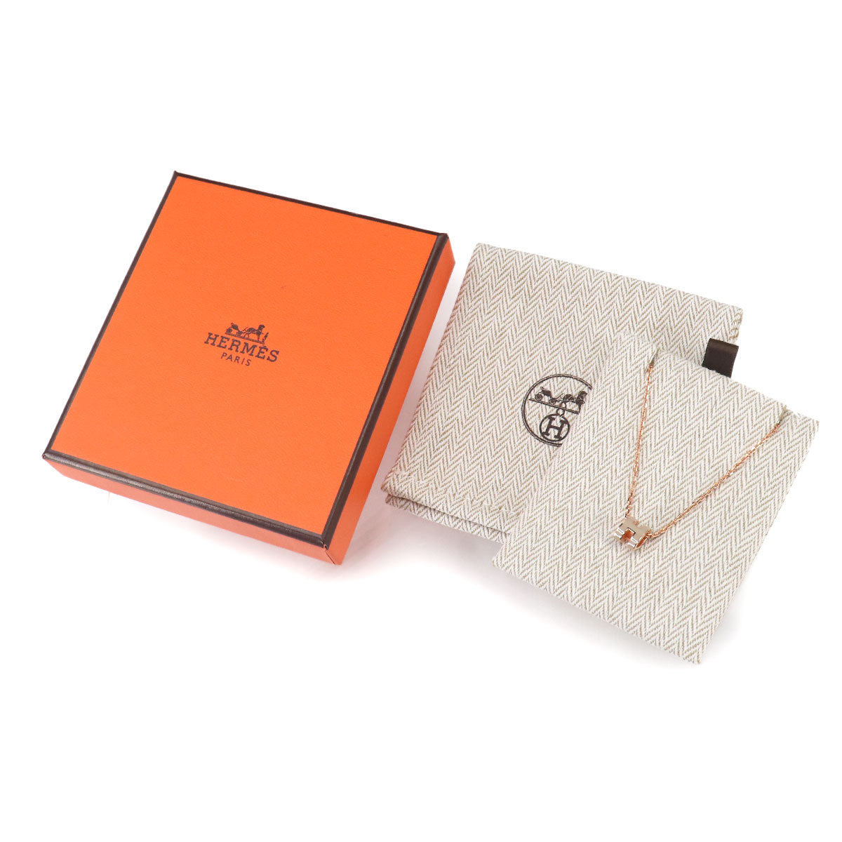 Mini Pop H Chain Necklace Marron grace Pink gold Accessory