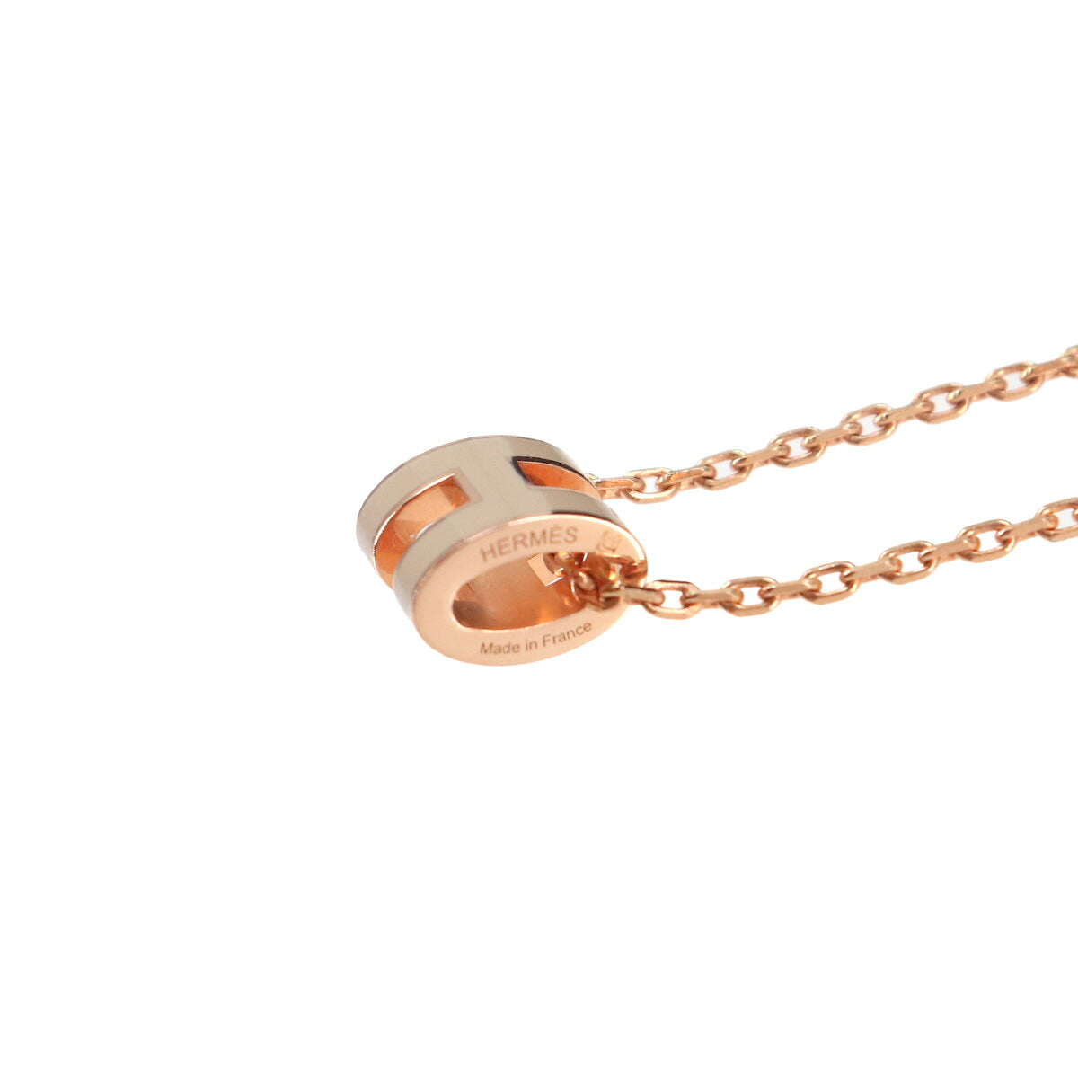 Mini Pop H Chain Necklace Marron grace Pink gold Accessory