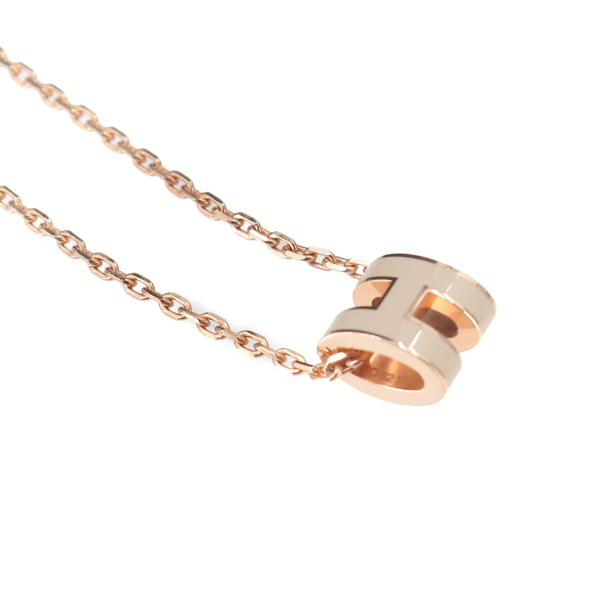 Mini Pop H Chain Necklace Marron grace Pink gold Accessory