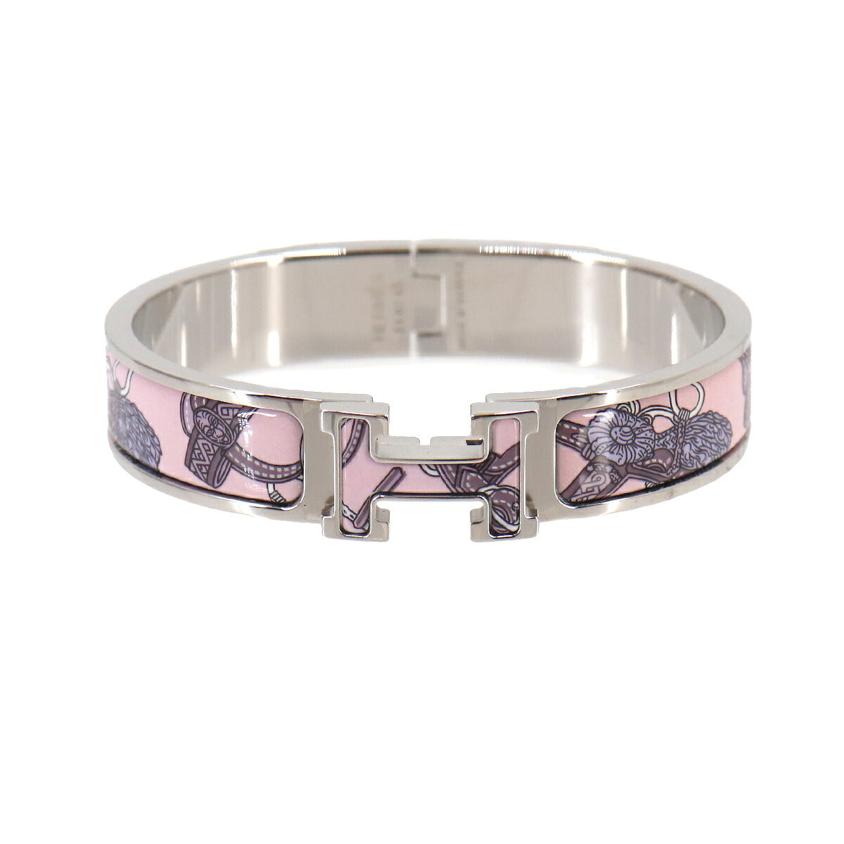 Clic H Bangle Bride de Cour Pink Silver