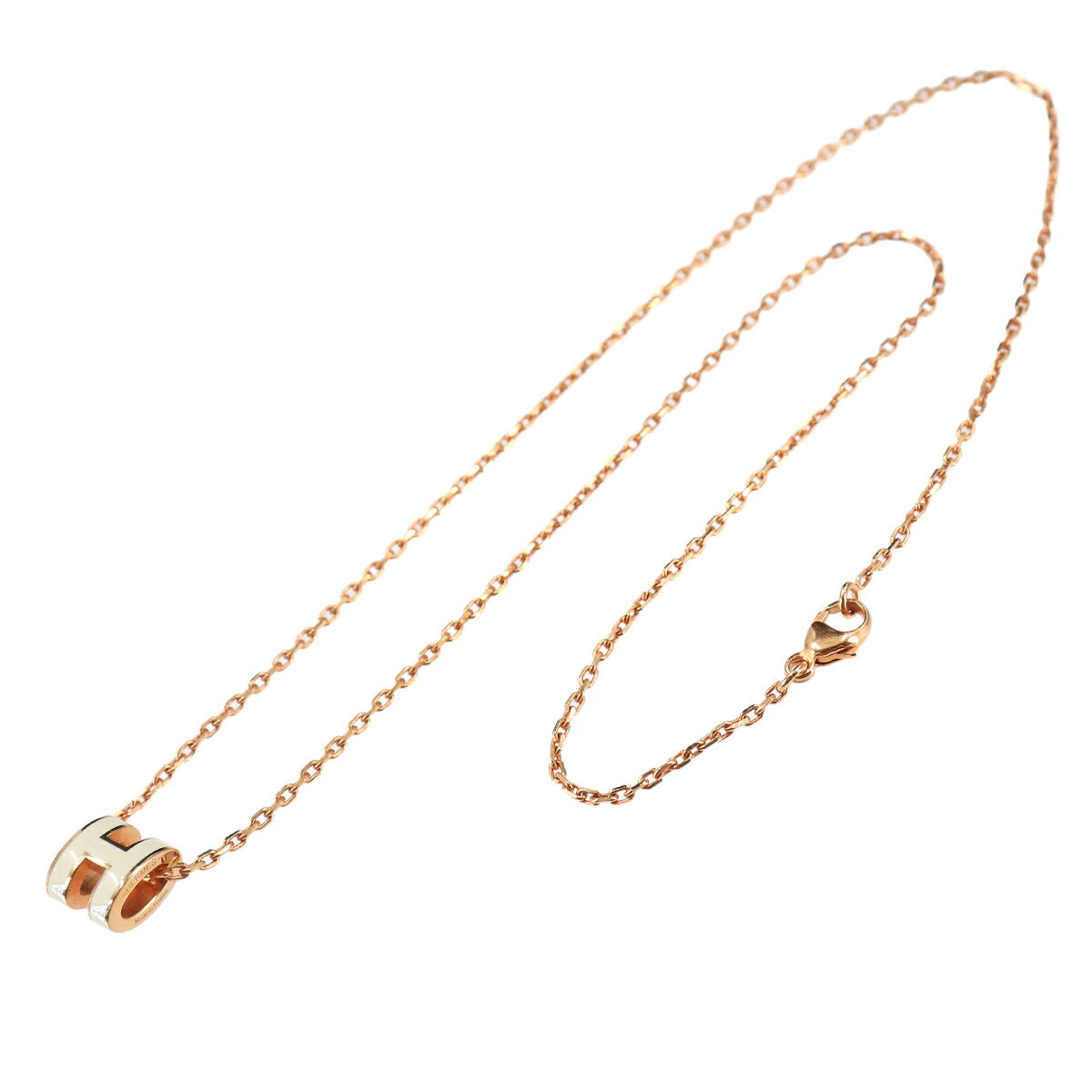 Mini Pop H Chain Necklace White Gold Accessory