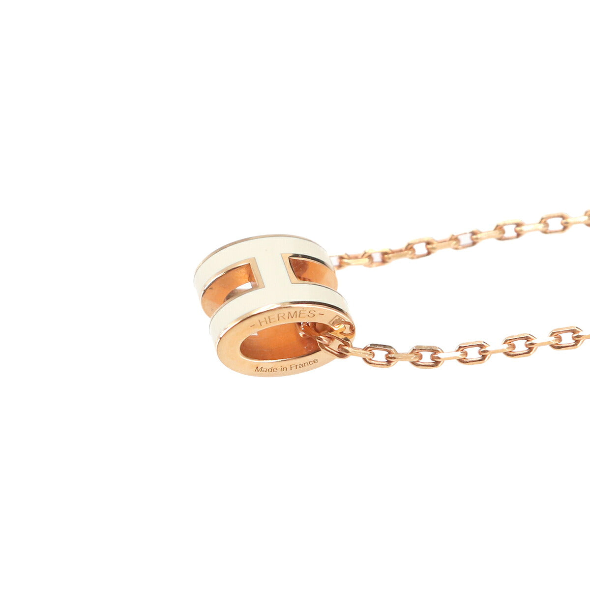Mini Pop H Chain Necklace White Gold Accessory