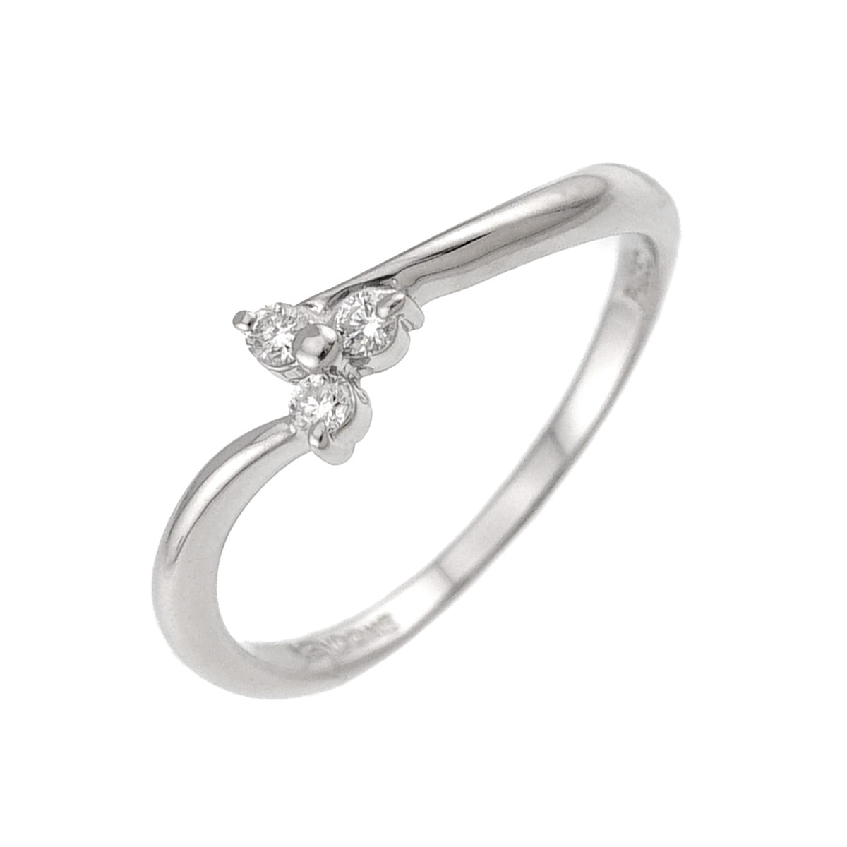 Diamond Ring Pt Platinum size4.75-5(US)