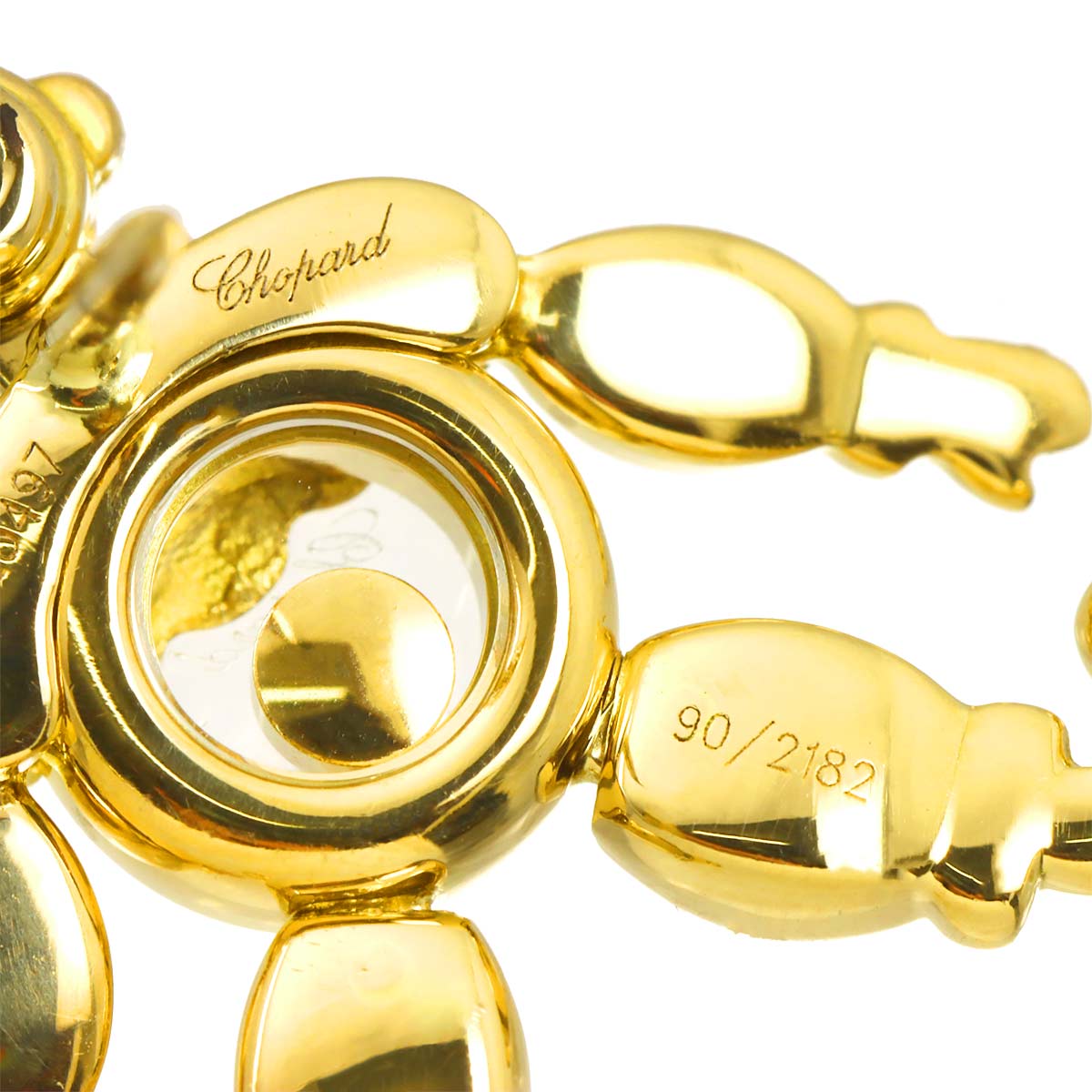 Happy Diamond Clown Pin Brooch 18K Yellow Gold 750