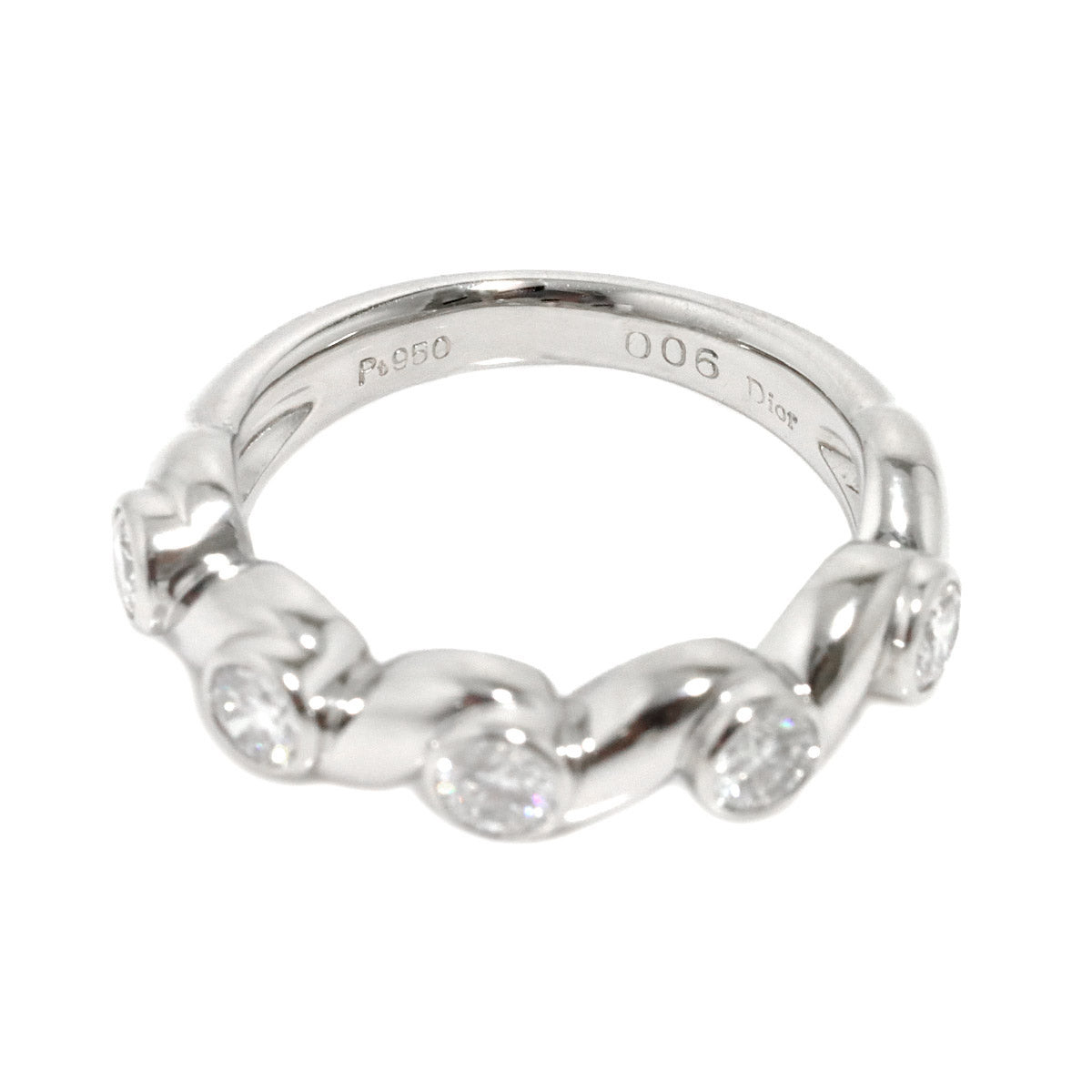 Diamond Ring Pt Platinum size4(US)
