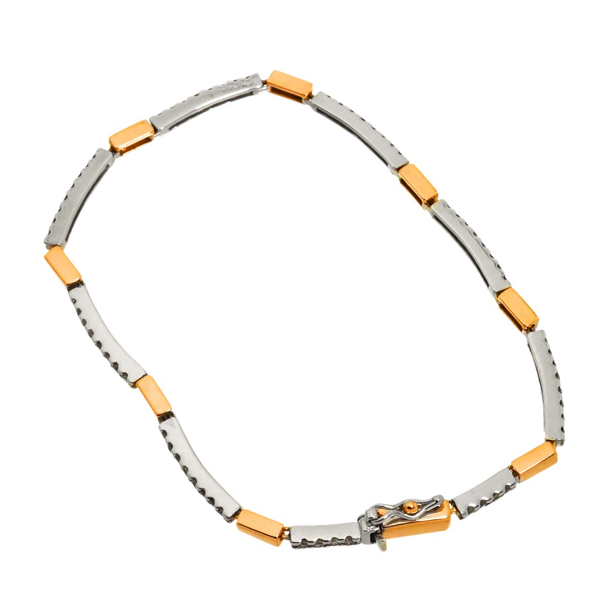 Diamond 1.00ct Bracelet 18K WG PG 750