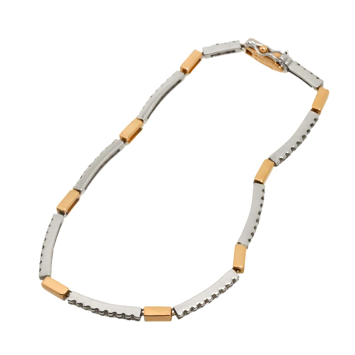 Diamond 1.00ct Bracelet 18K WG PG 750