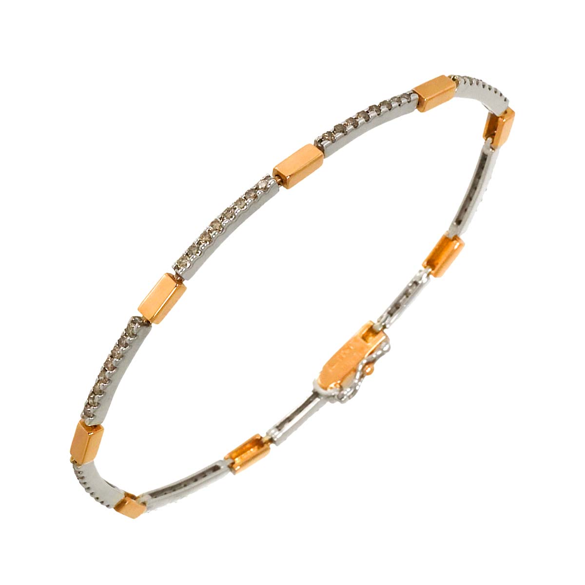 Diamond 1.00ct Bracelet 18K WG PG 750