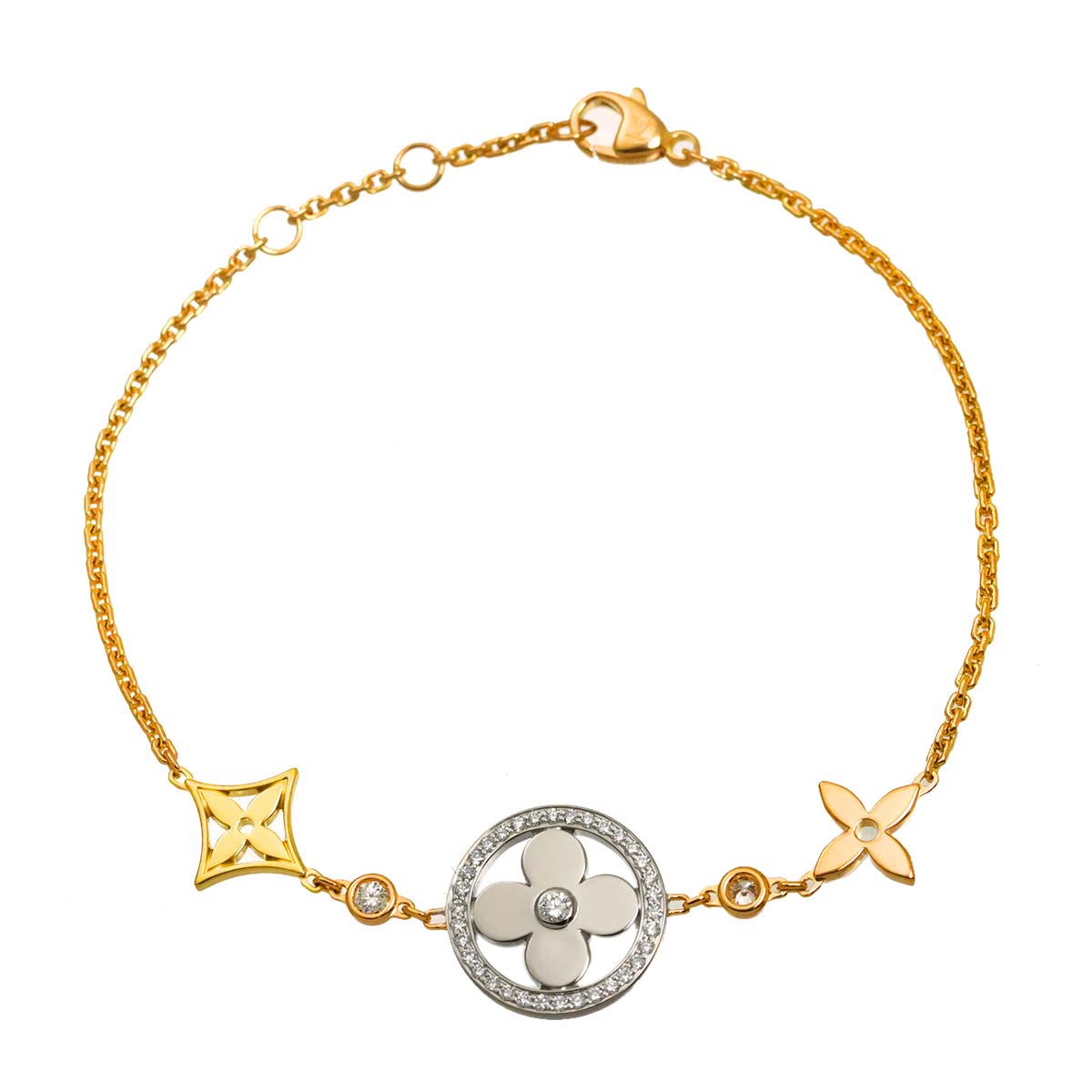 Idylle Blossom GM Diamond Bracelet 18K WG YG PG 750