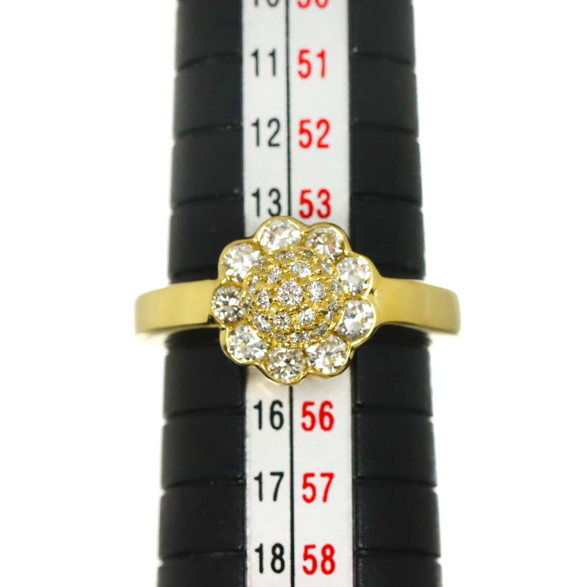 Diamond 0.80ct Ring 18K YG 750 6.75-7.25(US)