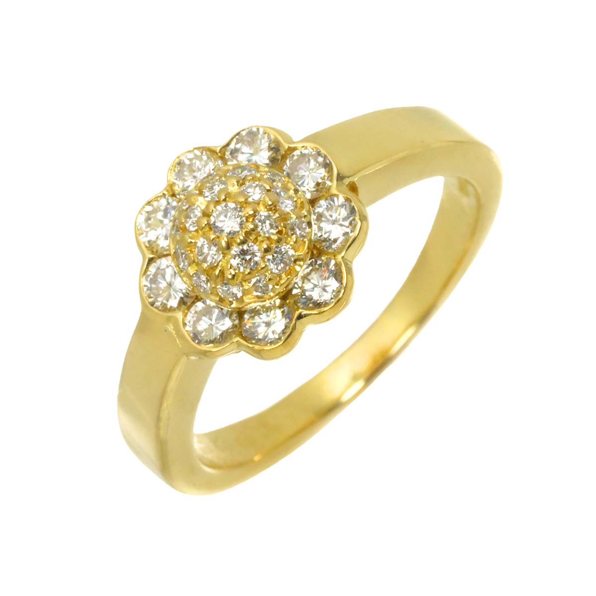 Diamond 0.80ct Ring 18K YG 750 6.75-7.25(US)