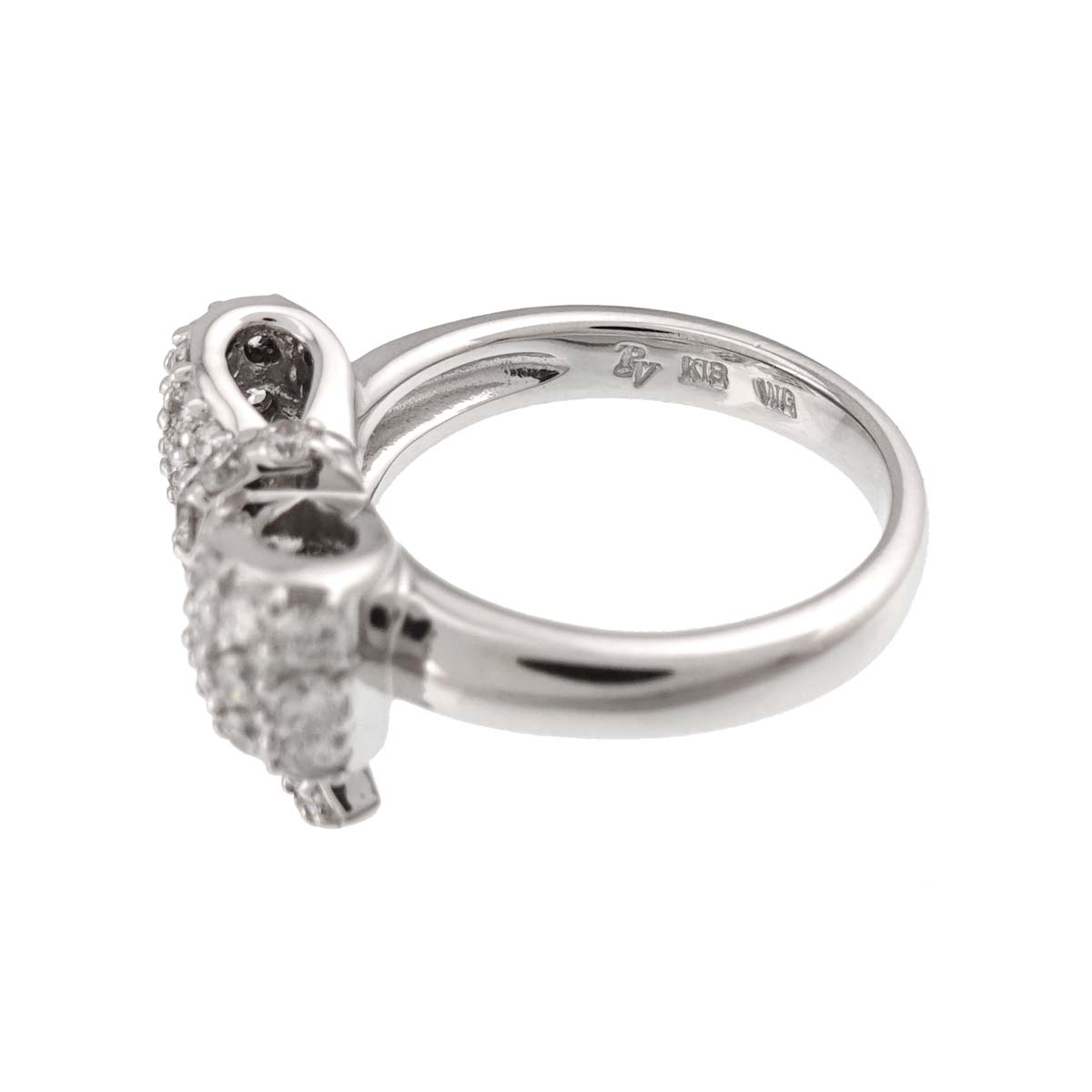 Diamond 0.77ct Ring 18K WG 750 Size3.25(US)