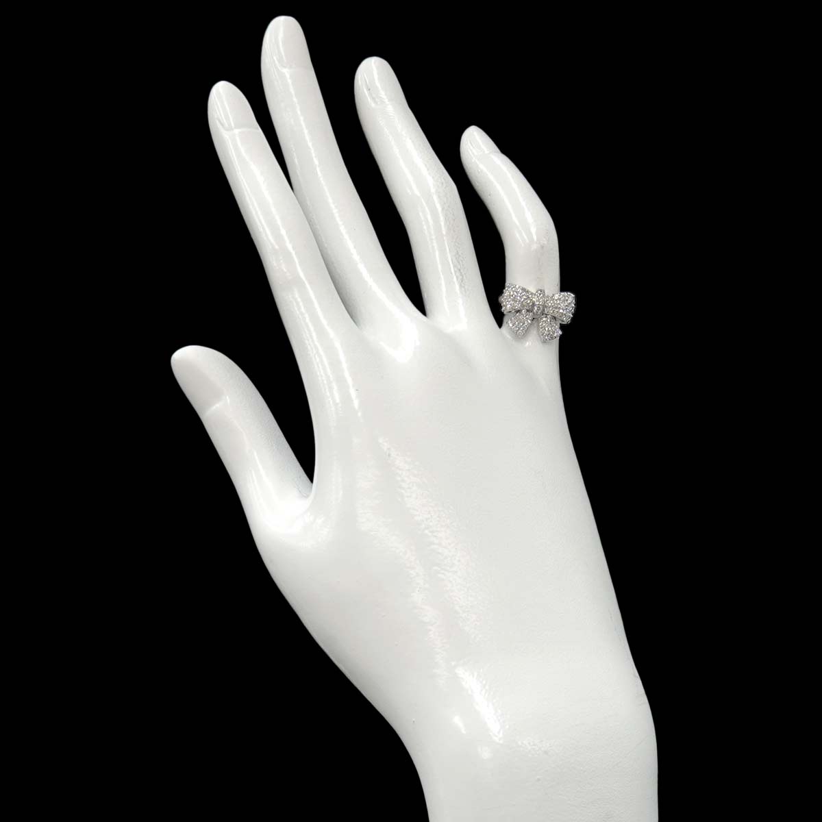 Diamond 0.77ct Ring 18K WG 750 Size3.25(US)