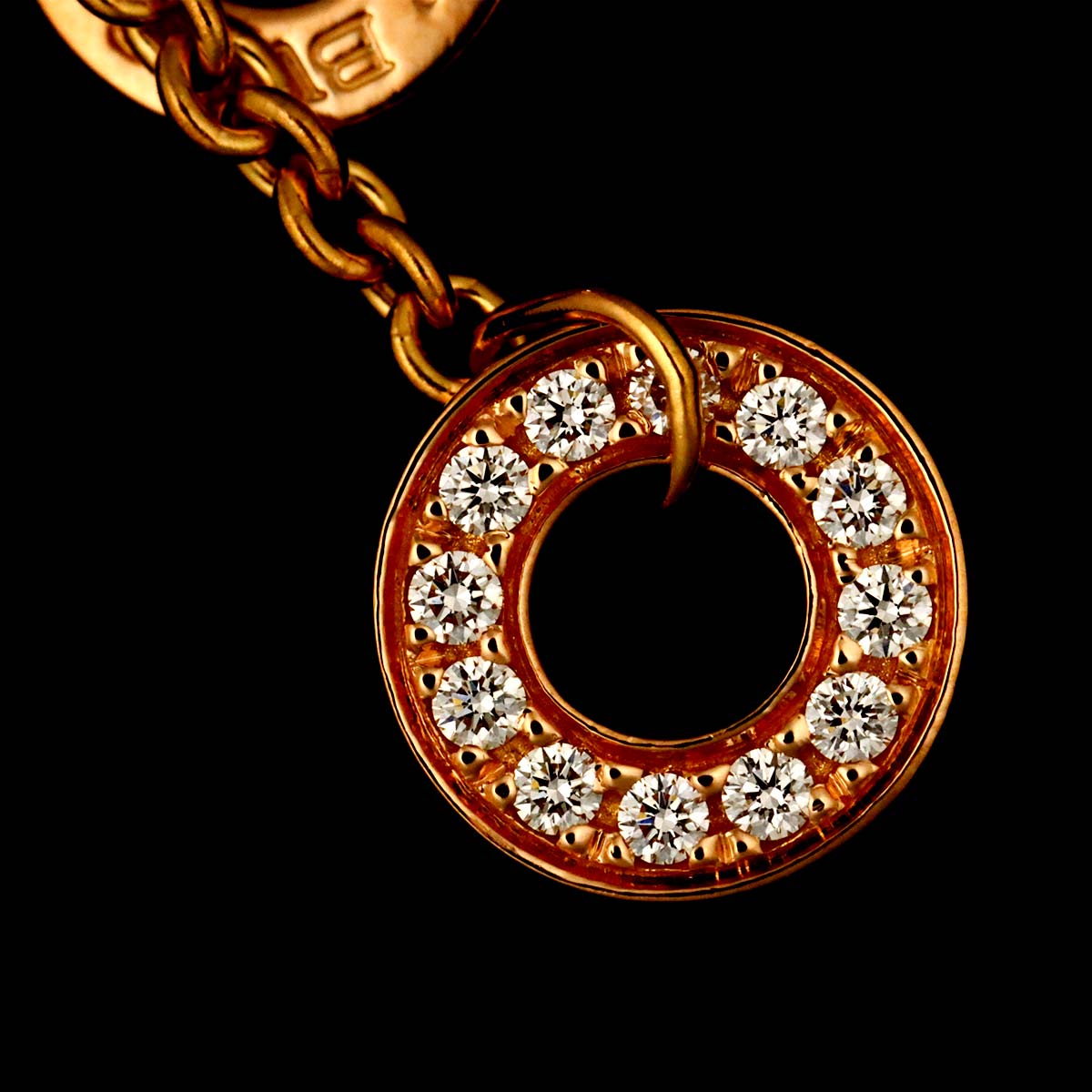 B-ZERO1 Element Diamond Necklace Ceramic 18K Pink Gold 750