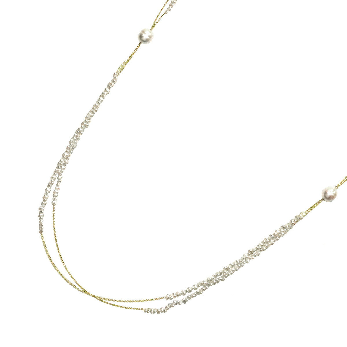 South Sea pearl Freshwater cultured pearl Necklace 18K YG 750