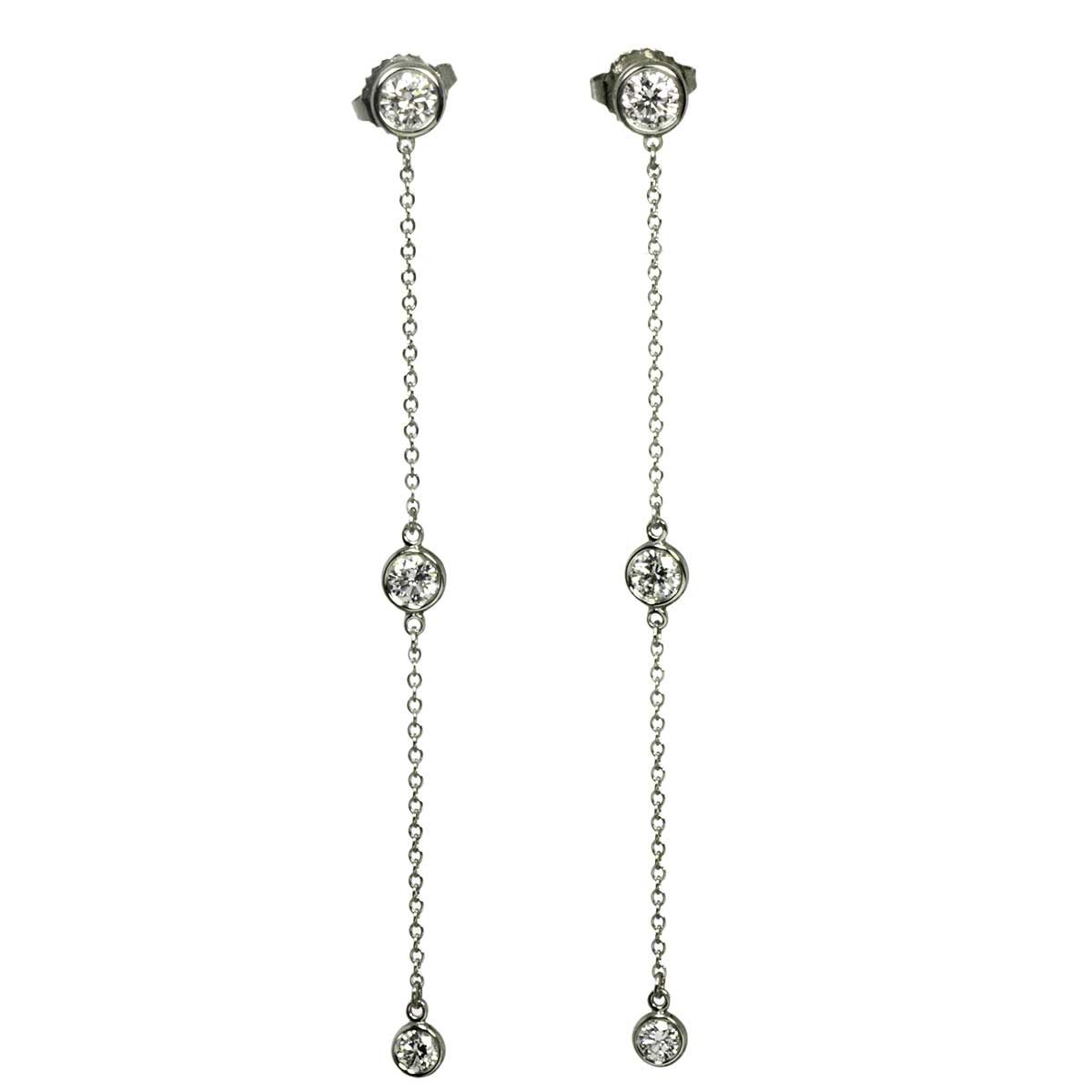 By The Yard Diamond Earrings Pierced Pt