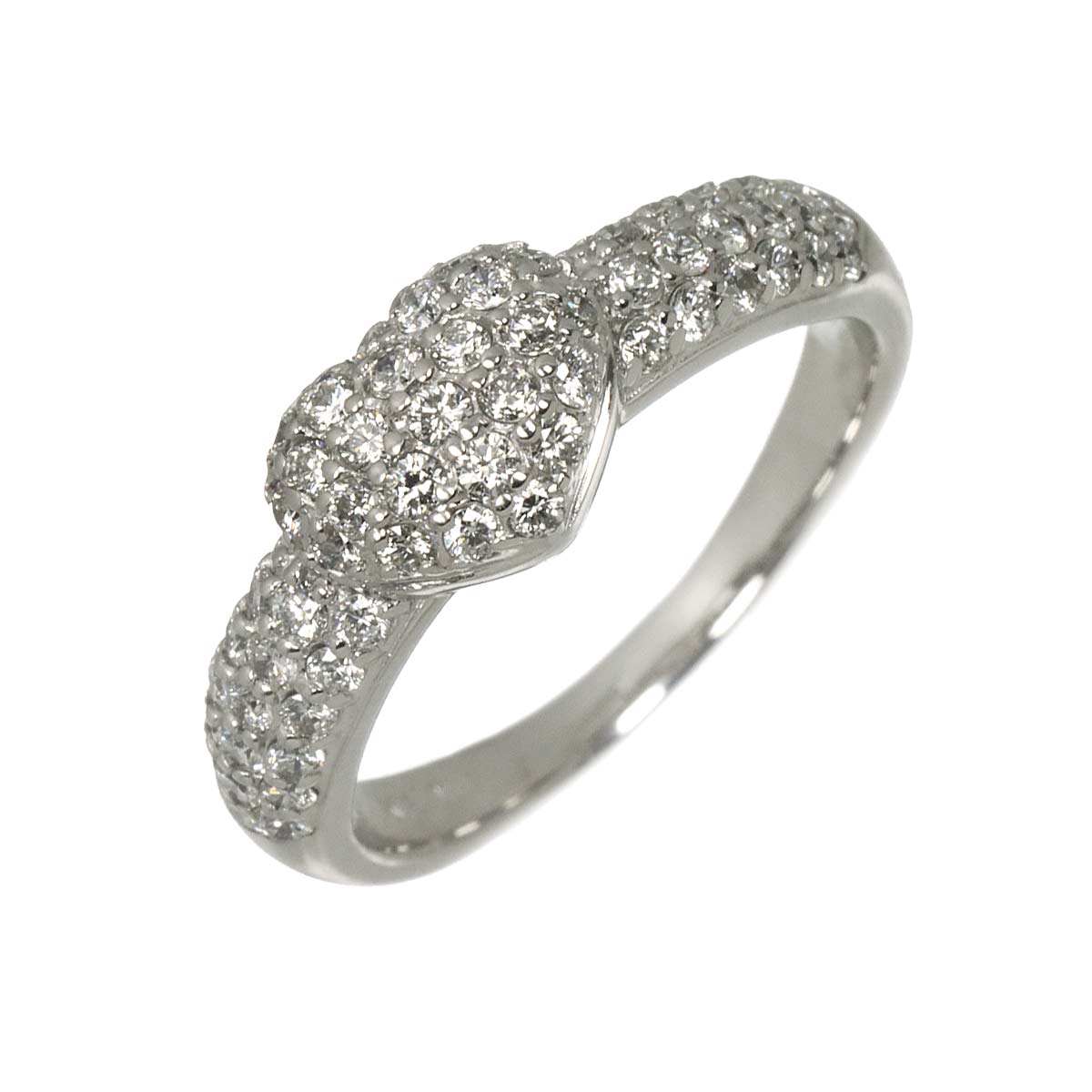 Diamond 0.68ct Ring 18K WG 750 Size5.5-5.75(US)