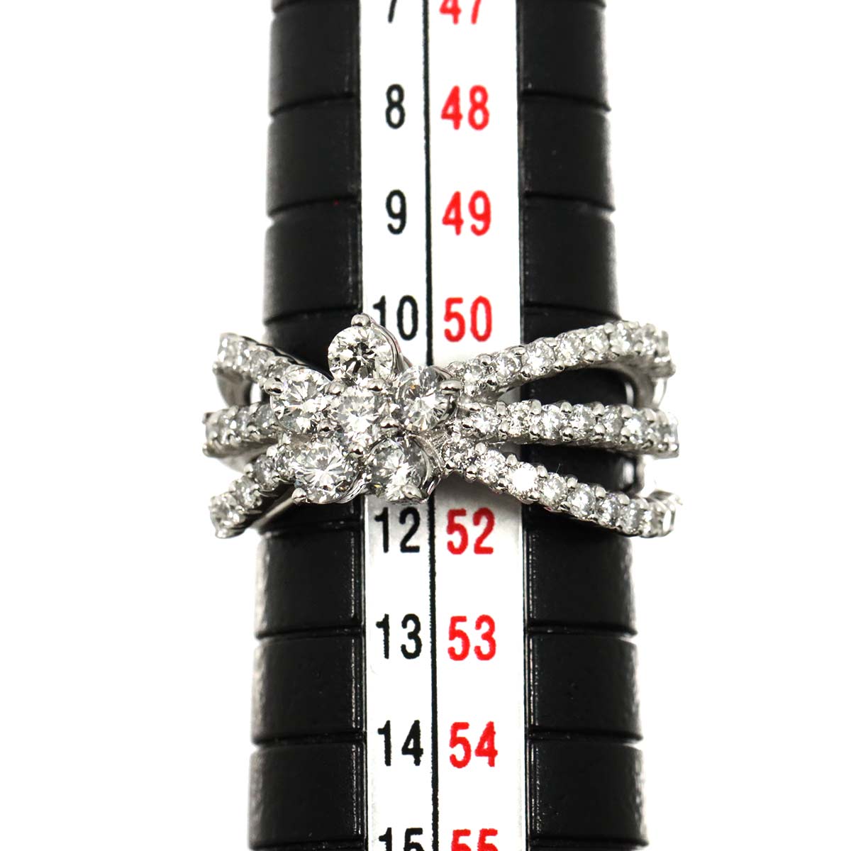 Diamond 1.01ct Ring 18K WG 750 Size5.5-5.75(US)