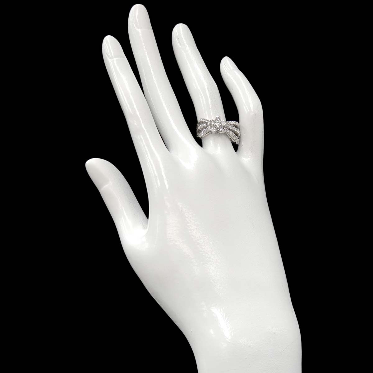 Diamond 1.01ct Ring 18K WG 750 Size5.5-5.75(US)