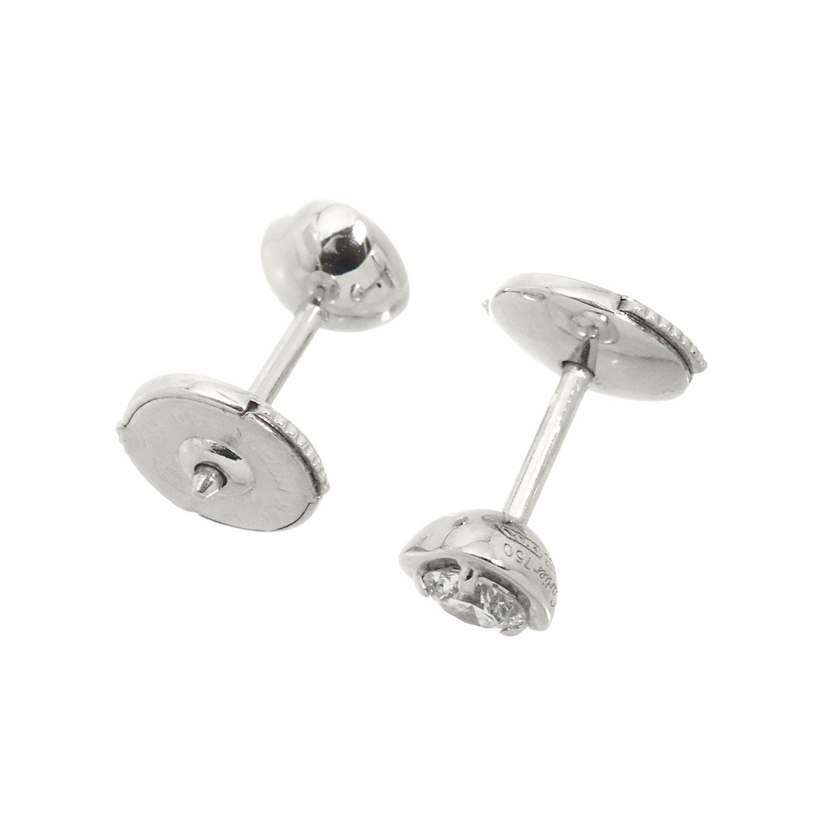 Diamants Legers Diamond Earrings Pierced 18K WG 750