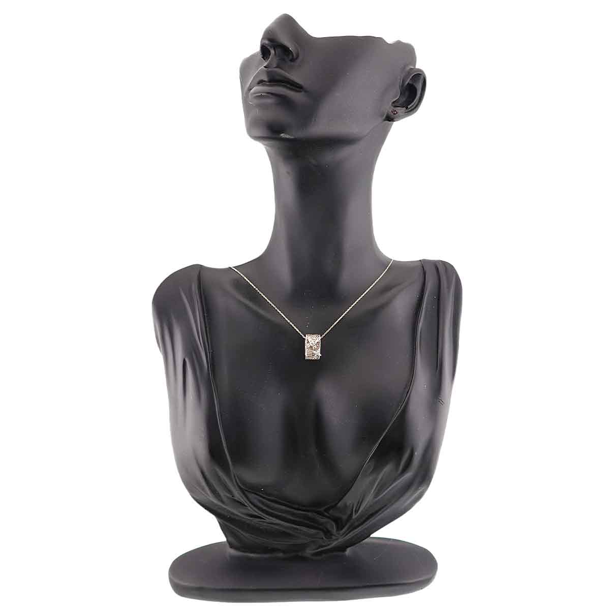 Diamond 0.13ct/0.03ct Necklace 18K Brown Gold Pt 750