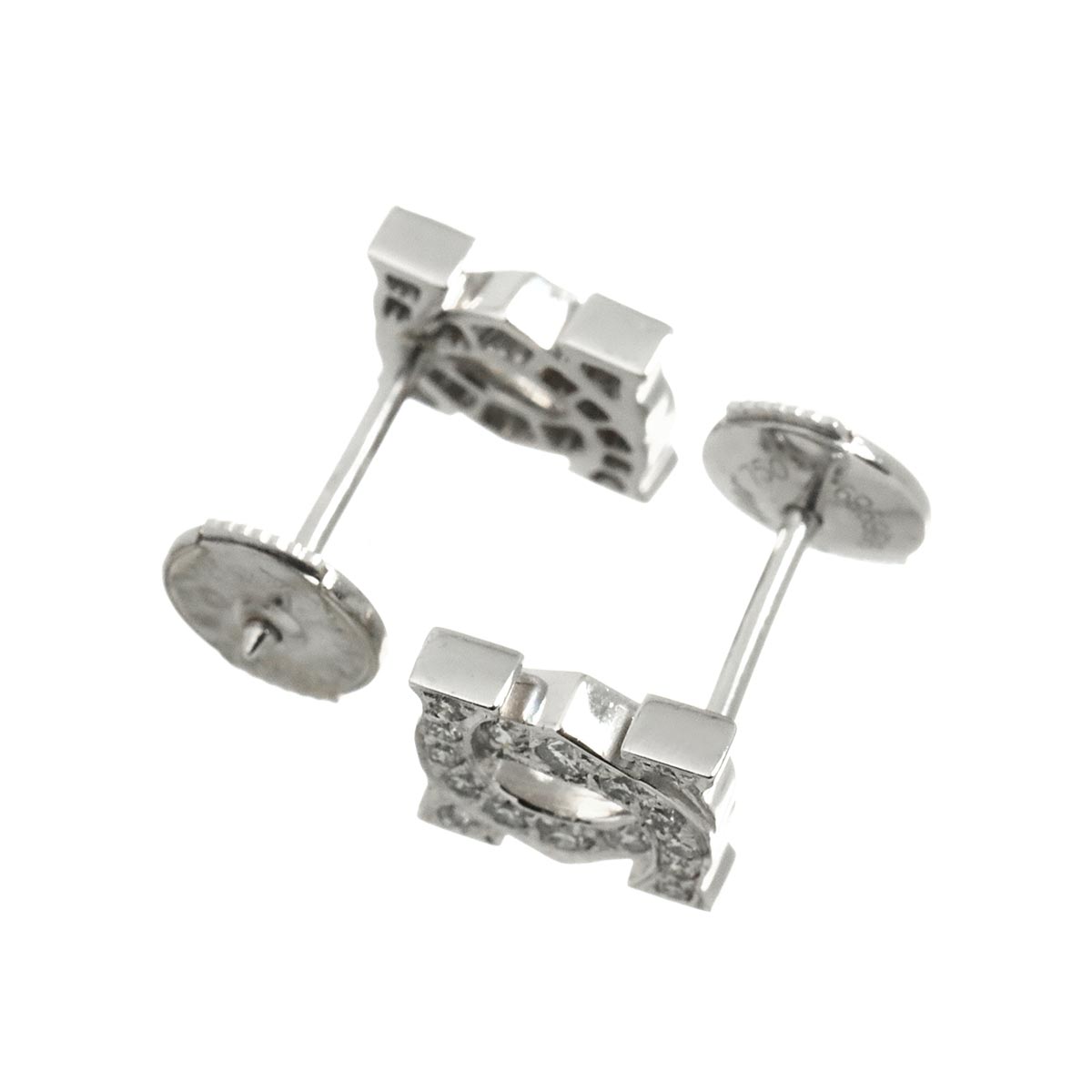 2C Diamond Earrings Pierced 18K WG 750