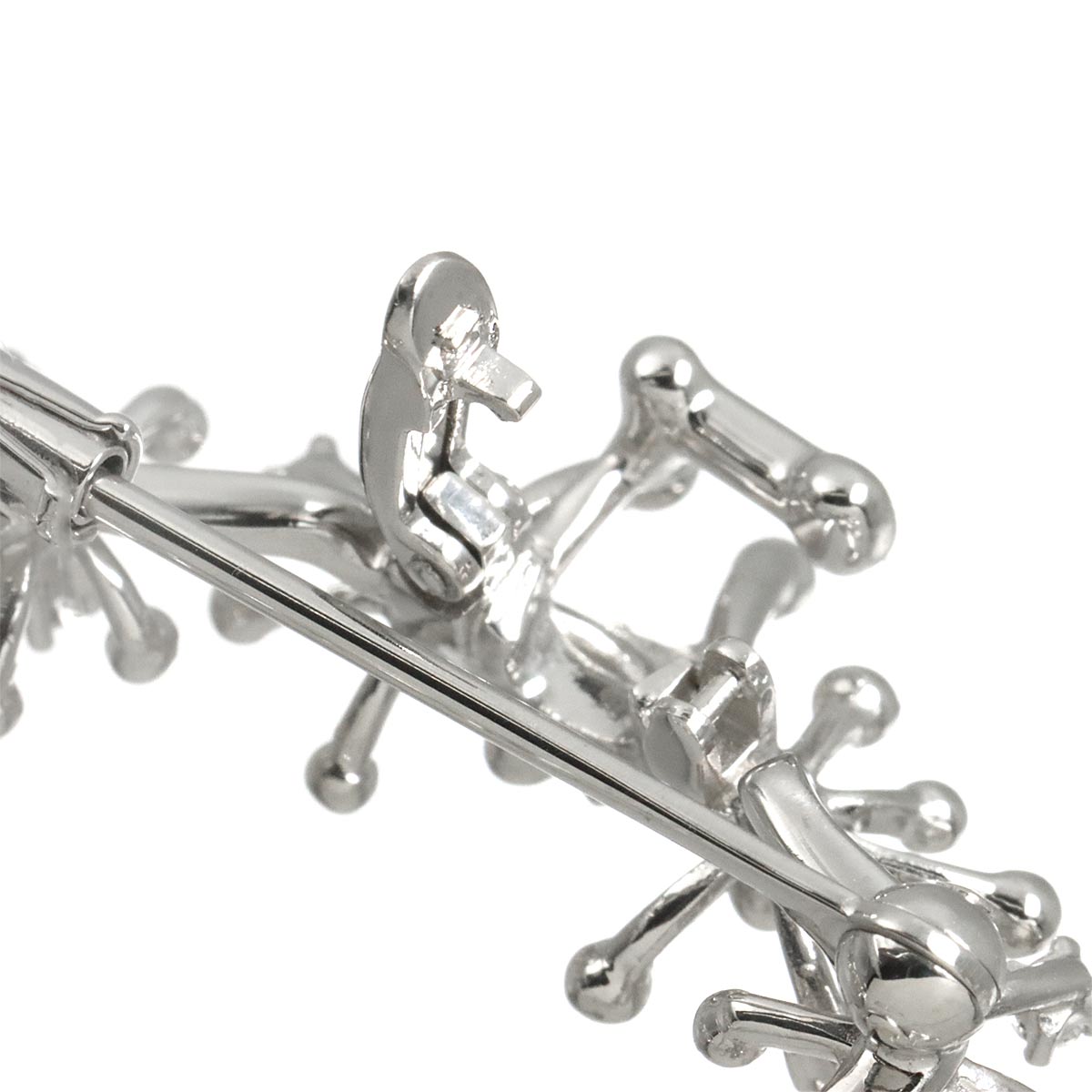 Diamond 0.17ct Brooch 18K White Gold 750