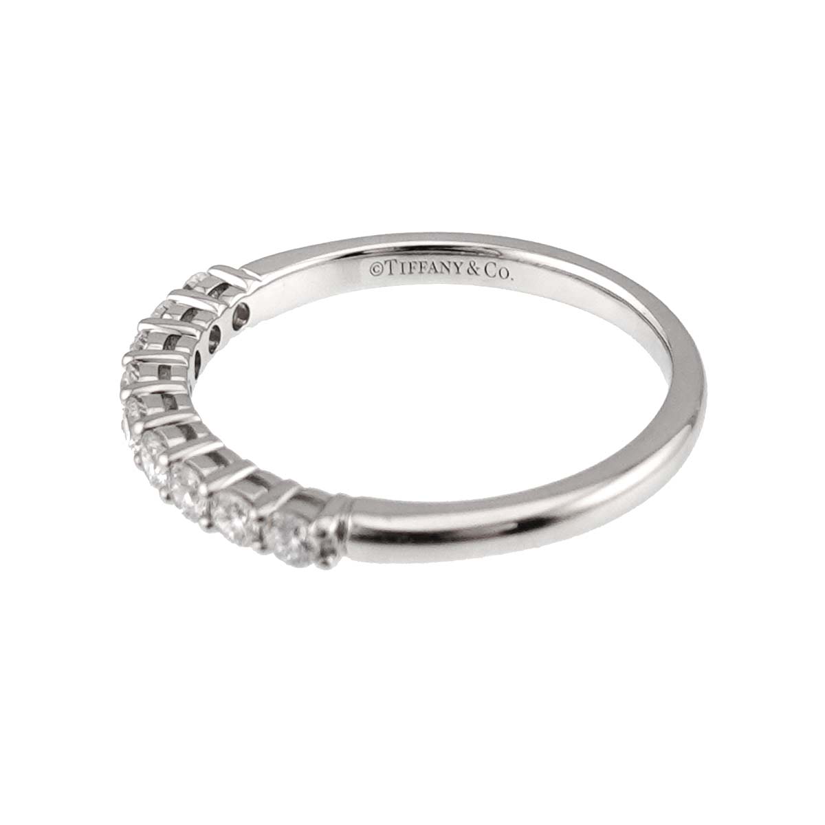 Forever Half Diamond Ring Platinum size6.25-6.5(US)