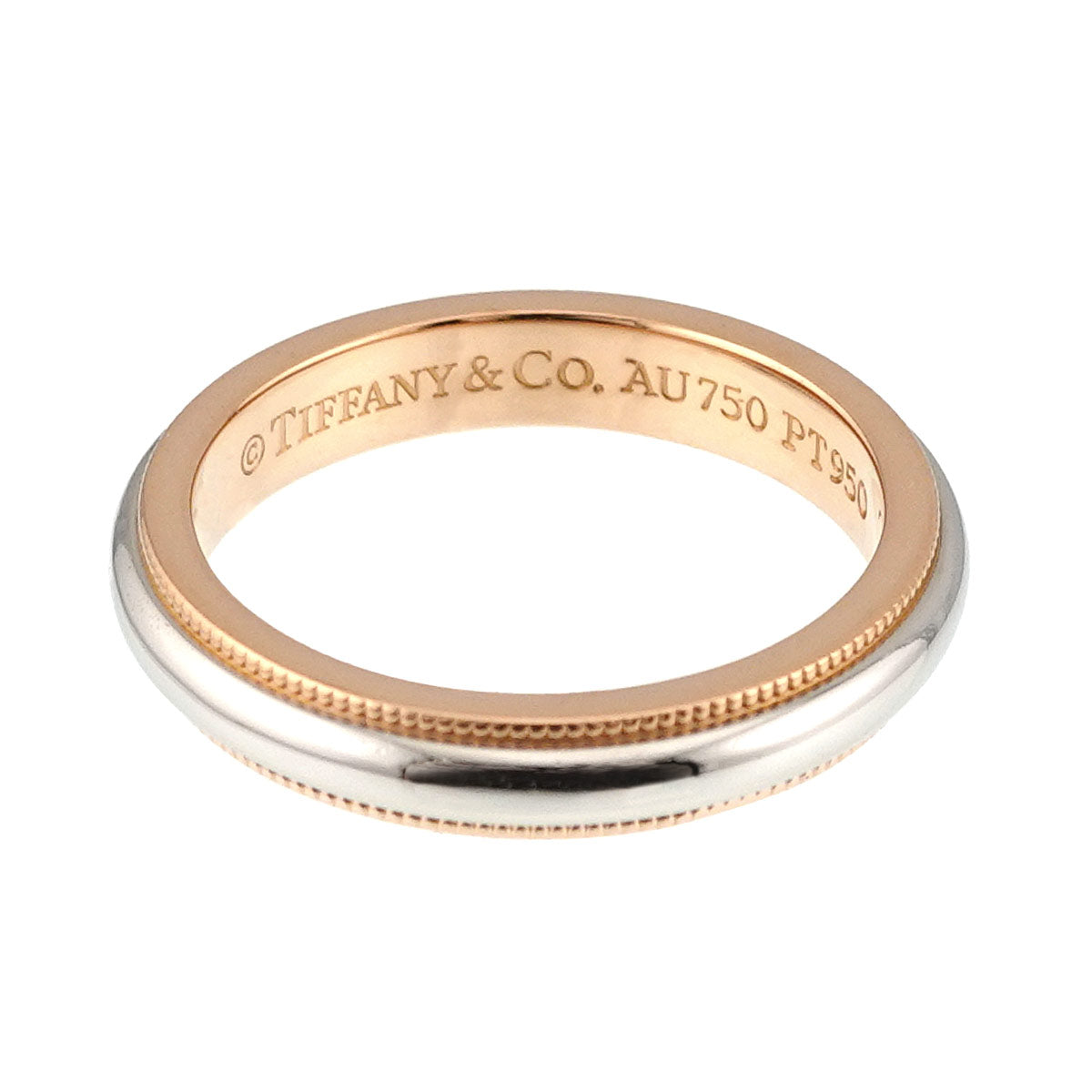 Milgrain Band Ring 18K PG 750 Pt Size5.25-5.5(US)