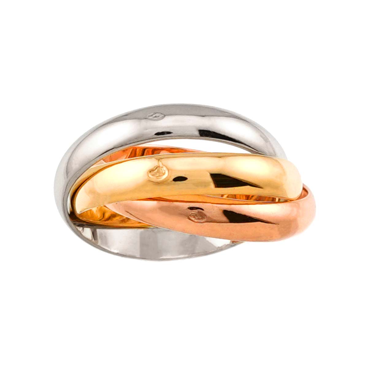 Trinity MM Ring 18K YG WG PG 750 Size52 5.75-6(US)