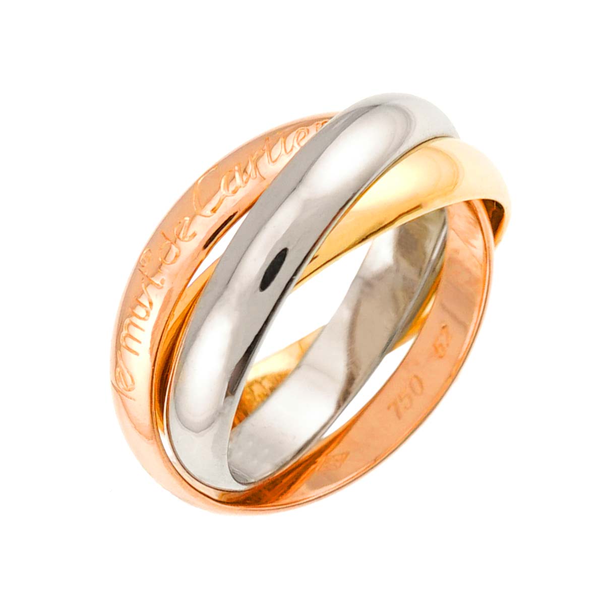 Trinity MM Ring 18K YG WG PG 750 Size52 5.75-6(US)