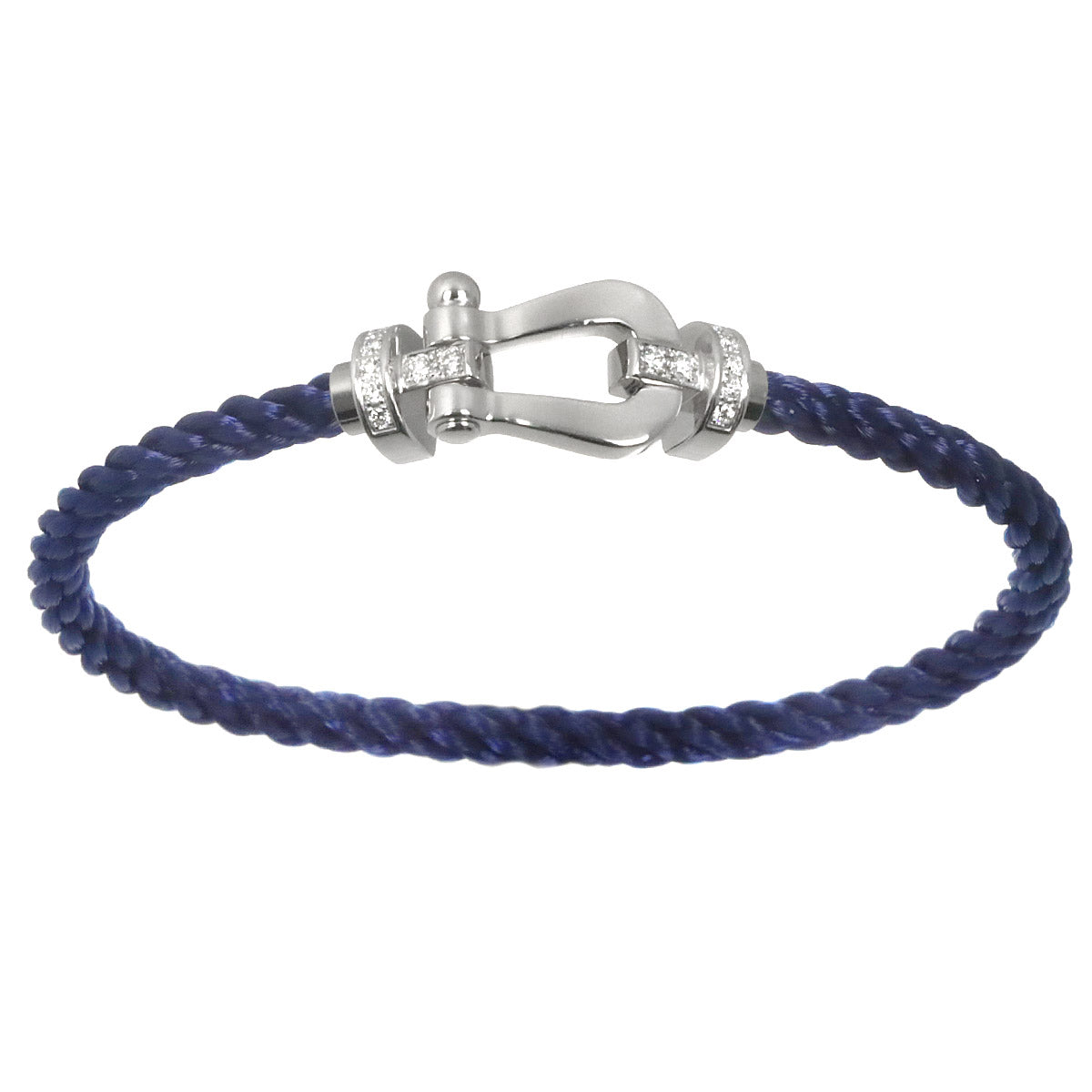 Force 10 LM Diamond Bracelet 18K WG 750 Steel size19