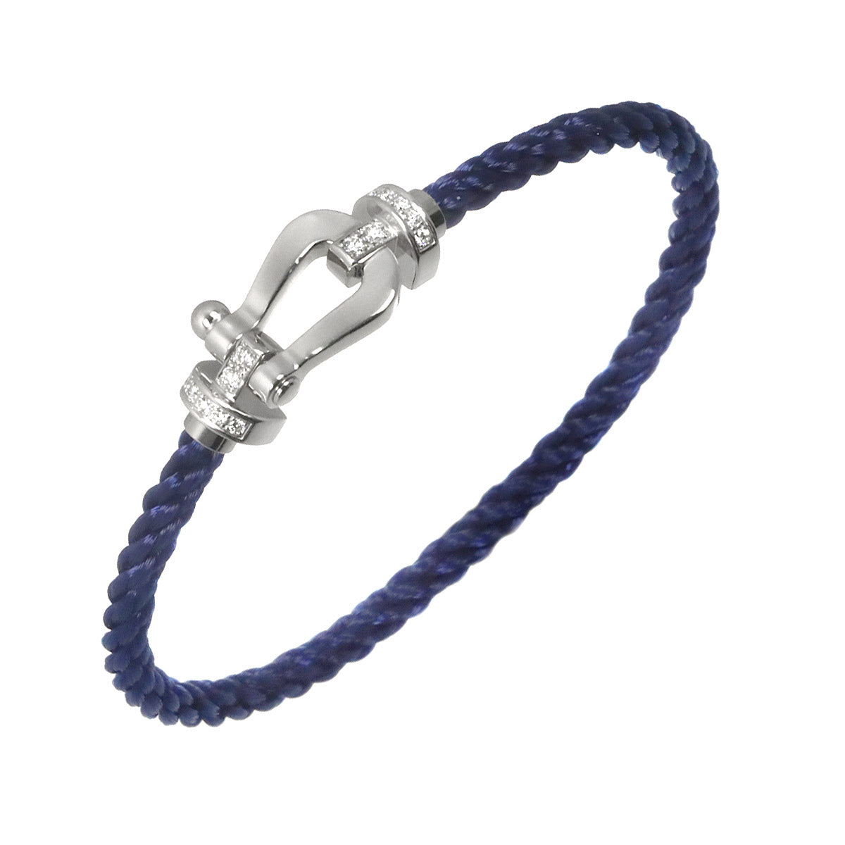 Force 10 LM Diamond Bracelet 18K WG 750 Steel size19