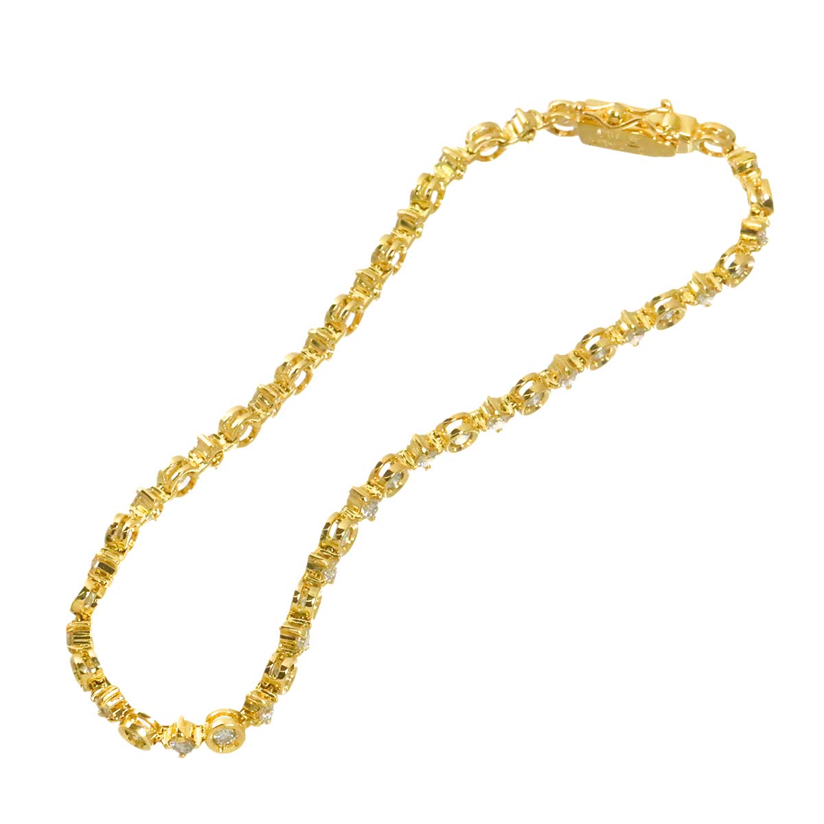 Diamond 1.50ct Bracelet 18K YG Yellow Gold 750