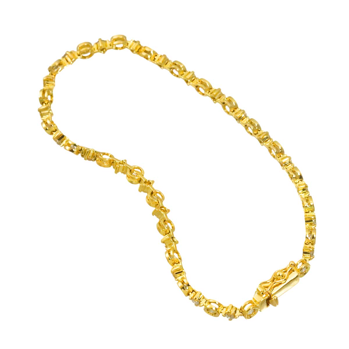 Diamond 1.50ct Bracelet 18K YG Yellow Gold 750