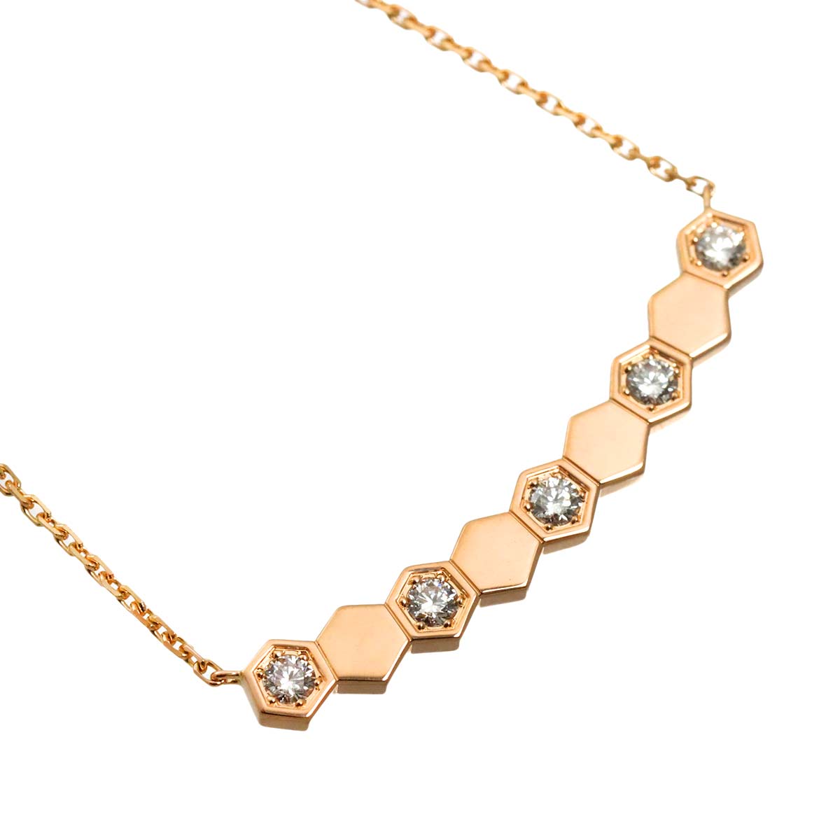 Bee de Chaumet Diamond Necklace 18K Pink Gold 750