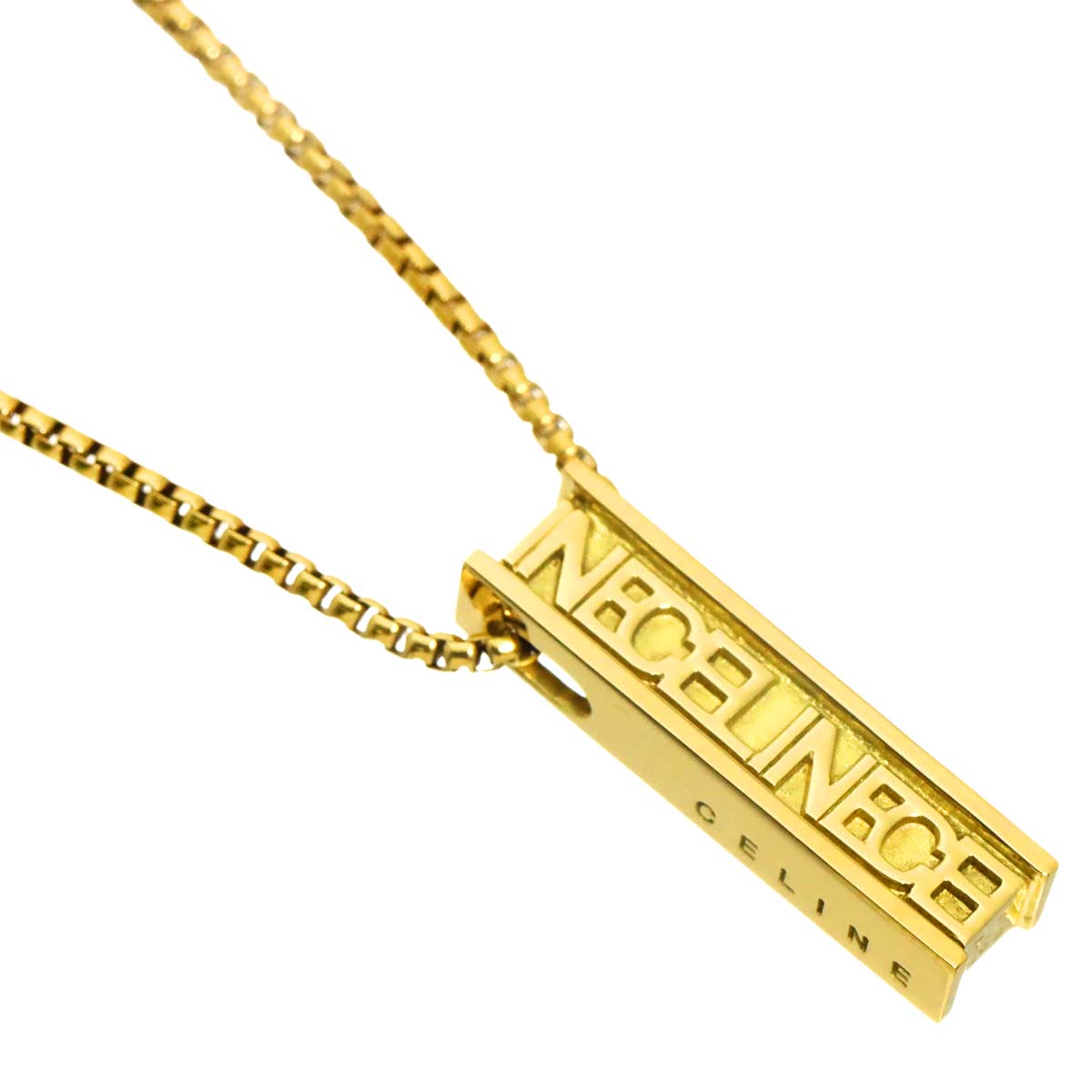 Logo Ruby 0.02ct Necklace 18K YG Yellow Gold 750