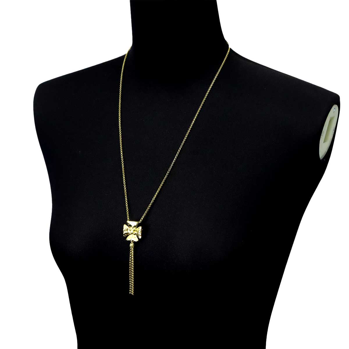 Diamond 0.05ct Flower Necklace 18K K18 YG 750