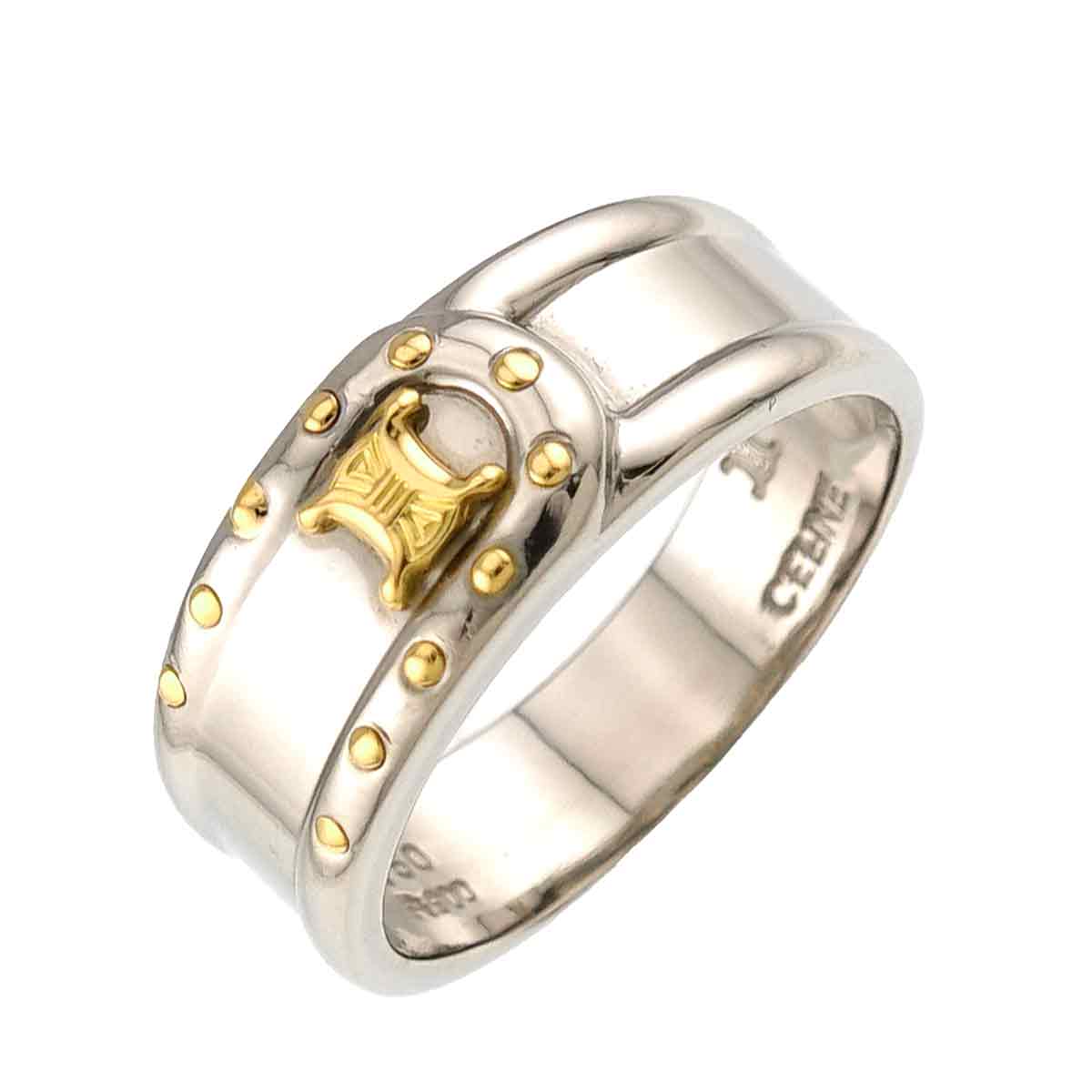 Triomphe Diamond 0.28ct Ring Pt 18K YG 750 size6-6.25(US)