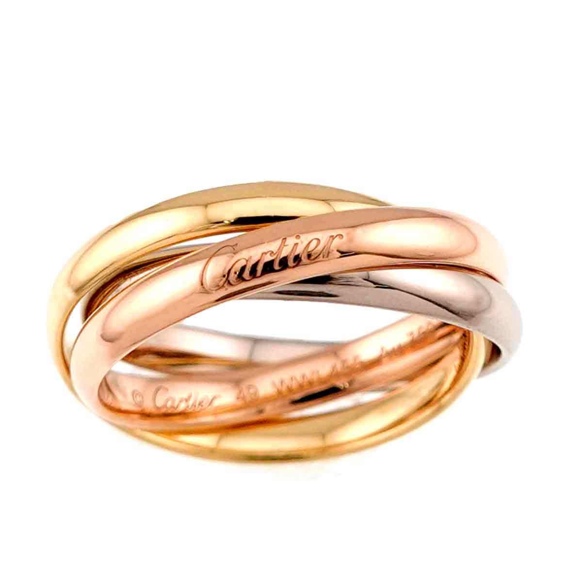 Trinity SM Ring 18K YG WG PG 750 Size49 4.75-5(US)