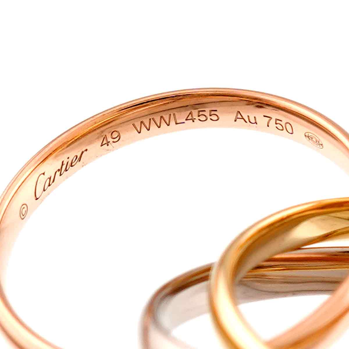 Trinity SM Ring 18K YG WG PG 750 Size49 4.75-5(US)