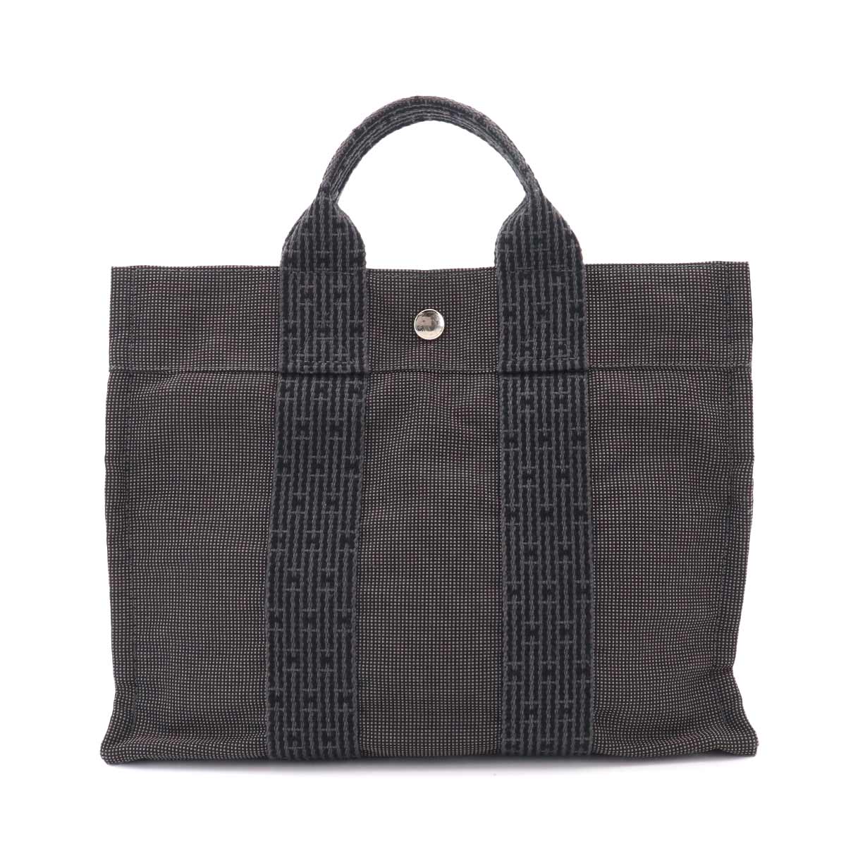 Herline Tote PM Bag Canvas Gray Unisex Purse