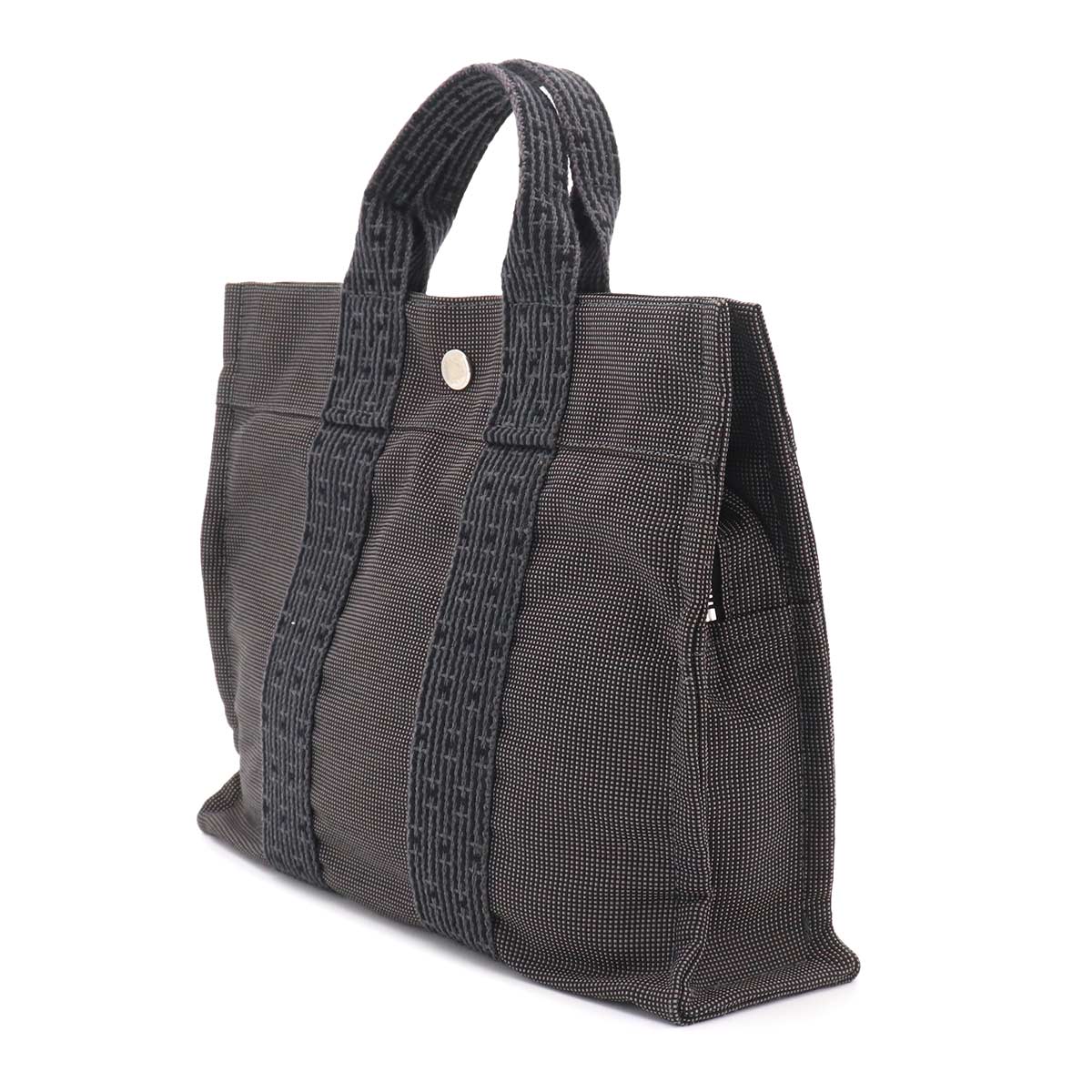 Herline Tote PM Bag Canvas Gray Unisex Purse