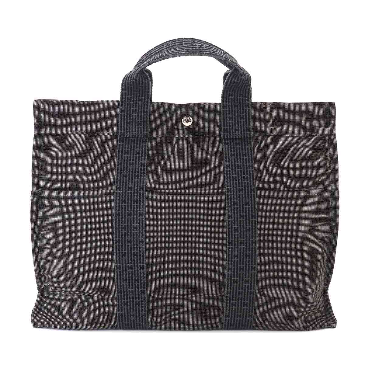 Herline Tote MM Bag Canvas Gray Unisex Purse