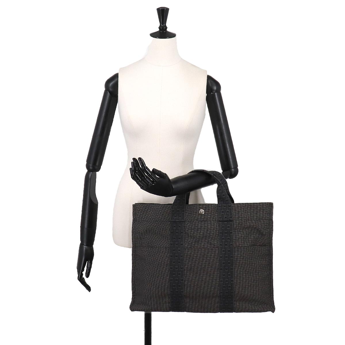 Herline Tote MM Bag Canvas Gray Unisex Purse