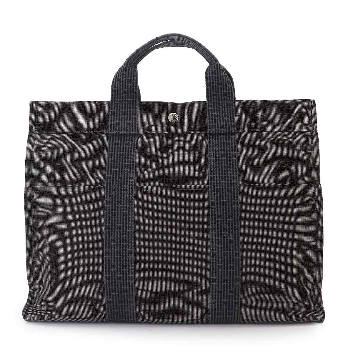 Herline Tote MM Bag Canvas Gray Unisex Purse